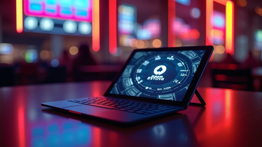 Android-Smartphone und Tablet im Casino-Look mit Download-Anmutung