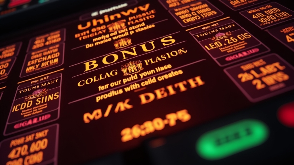 Casino-Terminal mit Umsatzanzeige, Fristen und Auszahlungslimits für einen Bonus