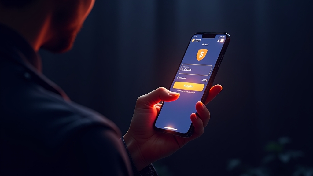Person prüft im Casino den Auszahlungsstatus am Smartphone